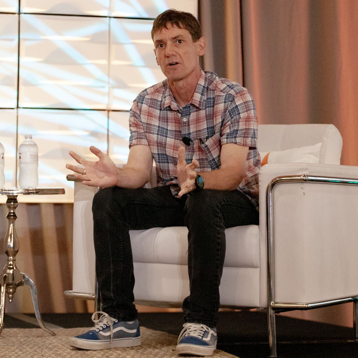 Justin Grammens speaking on a conference panel