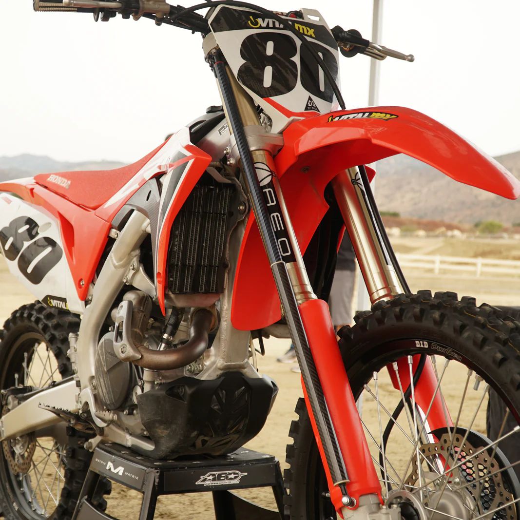 Dirt bike fitted with the MotionIQ Moto Kit